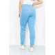 Спорт штани жіночі двонитка, колір блакитний, 219RB-3004