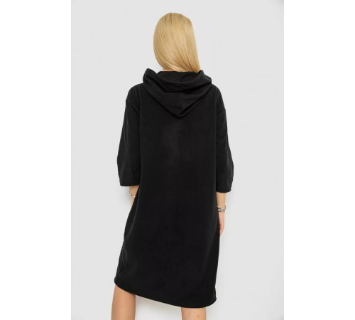 Женский халат на молнии, цвет черный, 238R322