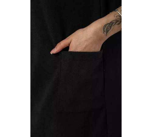 Женский халат на молнии, цвет черный, 238R322