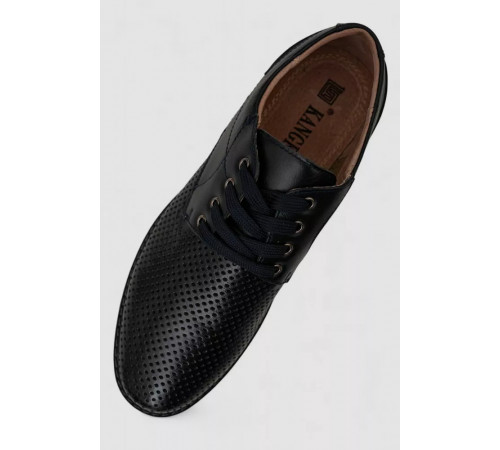 Туфли мужские с перфорацией, цвет темно-синий, 243RB1993.