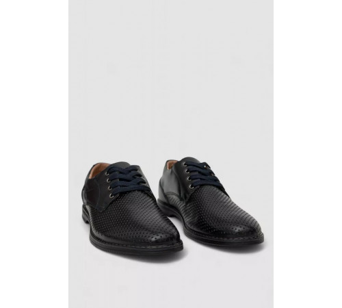 Туфли мужские с перфорацией, цвет темно-синий, 243RB1993.