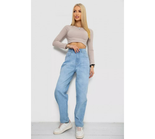 Джинси жіночі MOM, колір блакитний, 255RM580