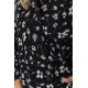 Блуза класична з квітковим принтом, колір чорний, 102R332-1
