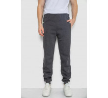 Спортивные мужские штаны на флисе, цвет темно-серый, 244R41307