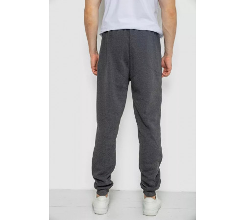 Спортивные мужские штаны на флисе, цвет темно-серый, 244R41307
