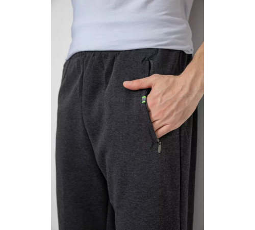 Спортивные мужские штаны на флисе, цвет темно-серый, 244R41307