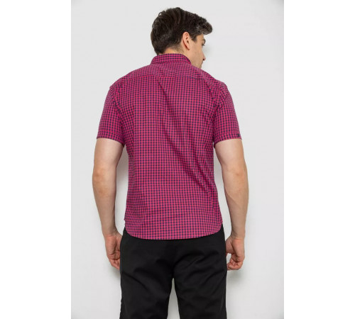 Сорочка чоловіча в клітинку, колір рожевий, 214R826