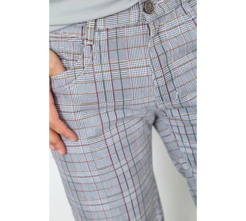 Шорти чоловічі в клітинку, колір сірий, 244R31-222