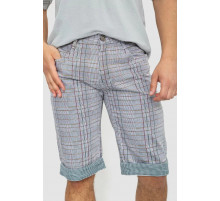 Шорти чоловічі в клітинку, колір сірий, 244R31-222