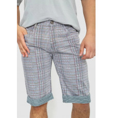Шорты мужские в клетку, цвет серый, 244R31-222