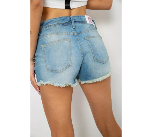 Шорты женские джинсовые, цвет голубой, 244R262