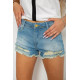 Шорты женские джинсовые, цвет голубой, 244R262