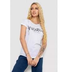 Футболка жіноча з принтом, колір білий, 244R2212