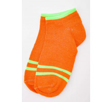Жіночі короткі шкарпетки, помаранчевого кольору зі смужками, 167R221-1