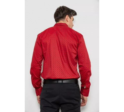 Рубашка мужская с принтом, цвет красный, 214R7166