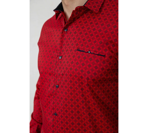 Рубашка мужская с принтом, цвет красный, 214R7166