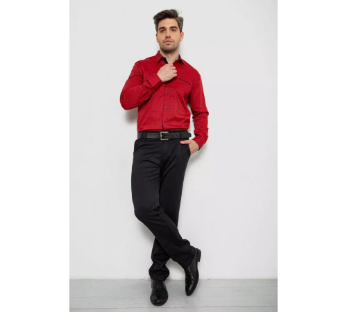 Рубашка мужская с принтом, цвет красный, 214R7166
