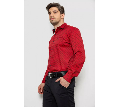 Рубашка мужская с принтом, цвет красный, 214R7166