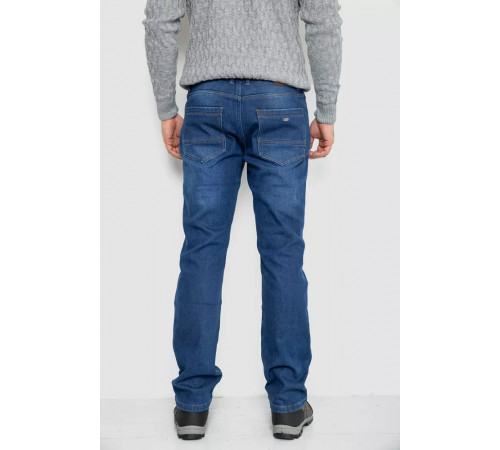 Джинсы мужские на флисе, цвет синий, 254R2409.