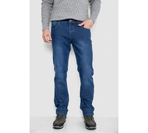 Джинсы мужские на флисе, цвет синий, 254R2409.