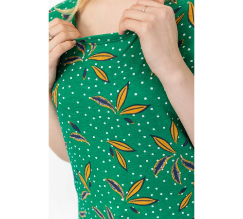 Женская футболка с принтом, цвет зеленый, 244R043