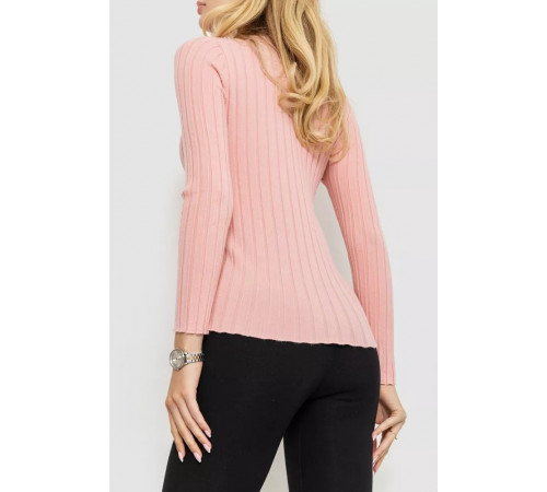 Кофта жіноча однотонна, колір світло-рожевий, 204R018