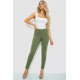 Штани жіночі однотонні, колір темно-оливковий, 244R251