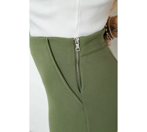 Штани жіночі однотонні, колір темно-оливковий, 244R251