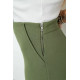 Штани жіночі однотонні, колір темно-оливковий, 244R251