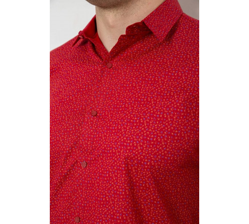 Сорочка чоловіча з принтом, колір бордовий, 214R7339