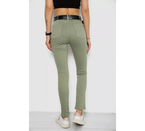 Джинсы женские Skinny Американки, цвет оливковый, 182R00252.