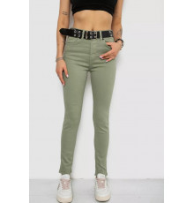 Джинси жіночі Skinny Американки, колір оливковий, 182R00252