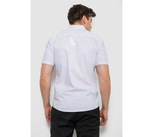 Сорочка чоловіча з принтом, колір білий, 214R7340