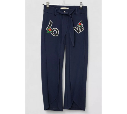 Штани для дівчаток вільного крою, колір синій, 247R3821