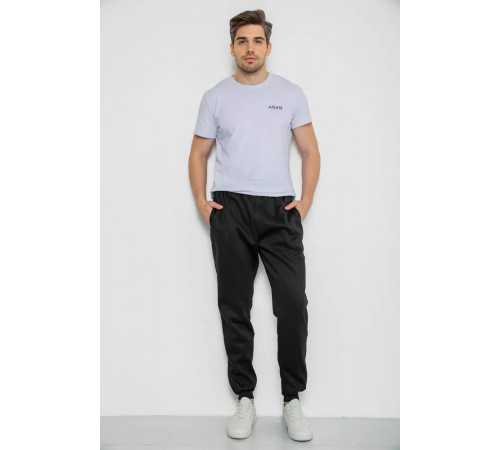 Спортивные брюки мужские на флисе, цвет черный, 244ROP09