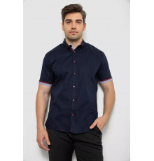 Рубашка мужская с принтом, цвет темно-синий, 214R1512.