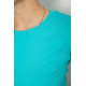 Женская футболка в рубчик, цвет бирюзовый, 238R123-1
