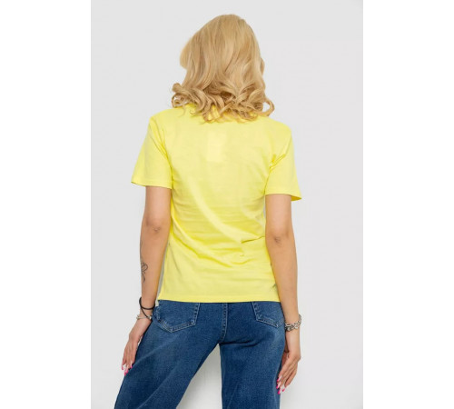 Футболка жіноча з принтом, колір жовтий, 238R557