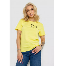 Женская футболка с принтом, цвет желтый, 238R557