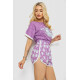 Піжама жіноча з принтом, колір фіолетовий, 243R15236
