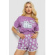Піжама жіноча з принтом, колір фіолетовий, 243R15236