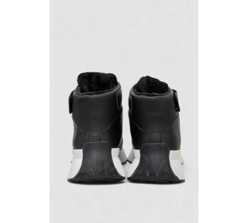 Черевики зимові жіночі на хутрі, колір чорно-білий, 248RXM25