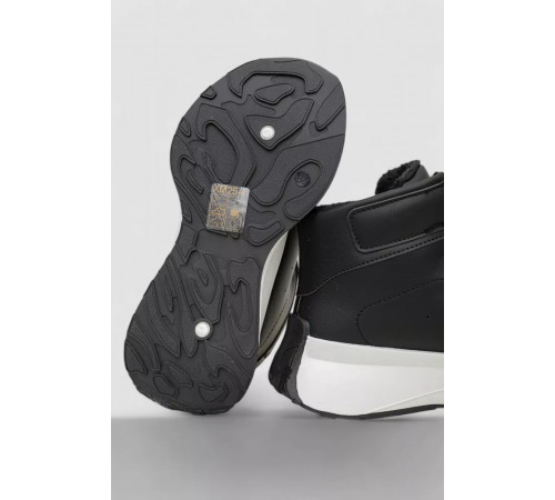 Черевики зимові жіночі на хутрі, колір чорно-білий, 248RXM25