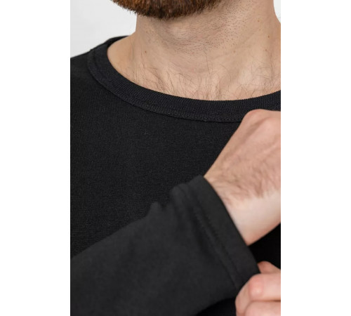 Термобелье мужское на флисе, цвет черный, 247R003