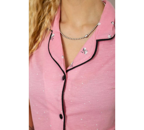 Жіноча піжама з принтом, колір рожевий, 243R7058