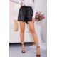 Утепленные женские шорты, черного цвета, 102R295