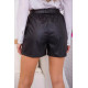 Утепленные женские шорты, черного цвета, 102R295