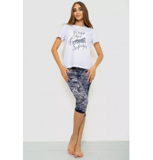 Піжама жіноча, колір біло-синій, 219RF-10051