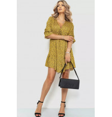 Сукня з принтом, колір бронзовий, 115R0400-1