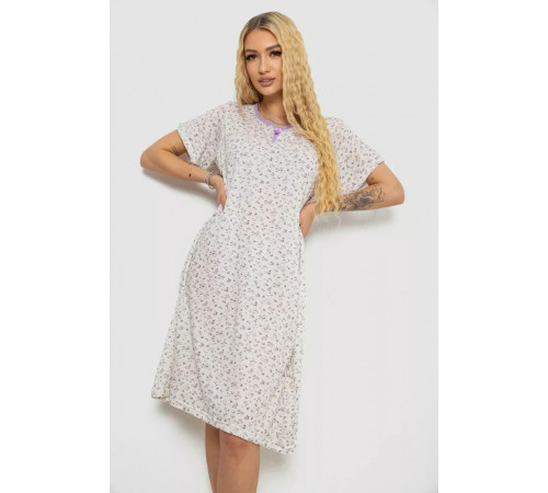 Ночная рубашка, цвет бело-сиреневый, 238R58367.